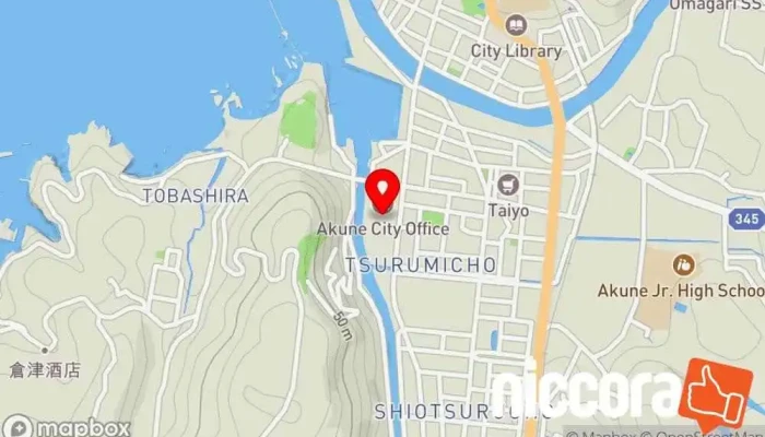 の地図 阿久根市 税務課課税係 市税事務所 で 阿久根市