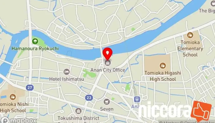 の地図 阿南市役所 企画部・行革デジタル戦略課 市役所・区役所 で 阿南市