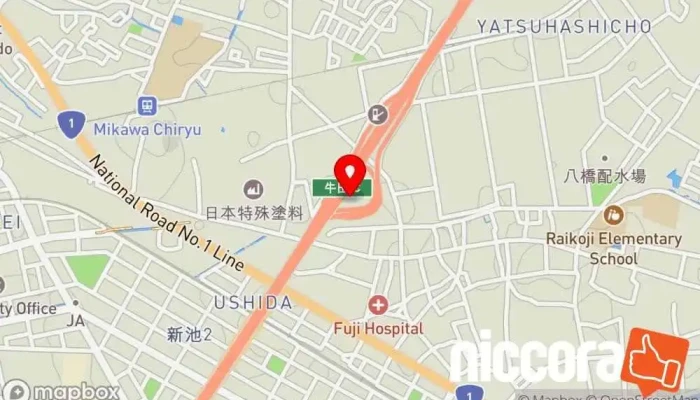 の地図 愛知道路コンセッション 知立事務所 道路敷設会社 で 知立市