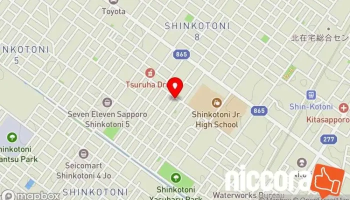 の地図 北海道デジタル･アンド･コンサルティング㈱ 企業経営コンサルタント で 札幌市