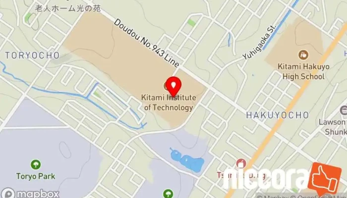 の地図 北見工業大学 公立大学, 単科大学 で 北見市