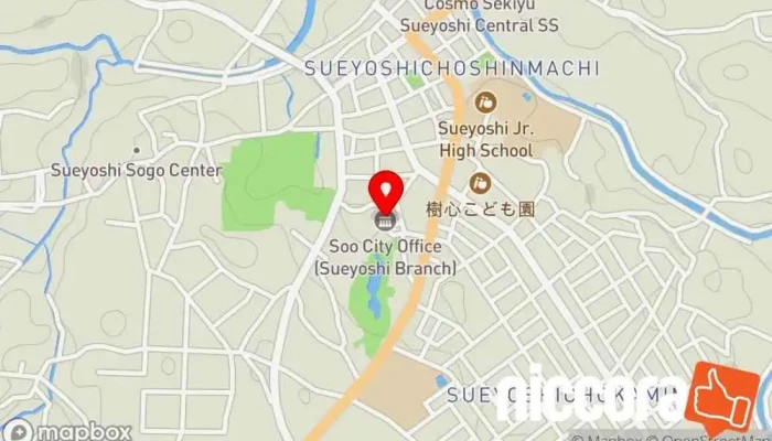 の地図 曽於市 税務課 市税事務所 で 曽於市