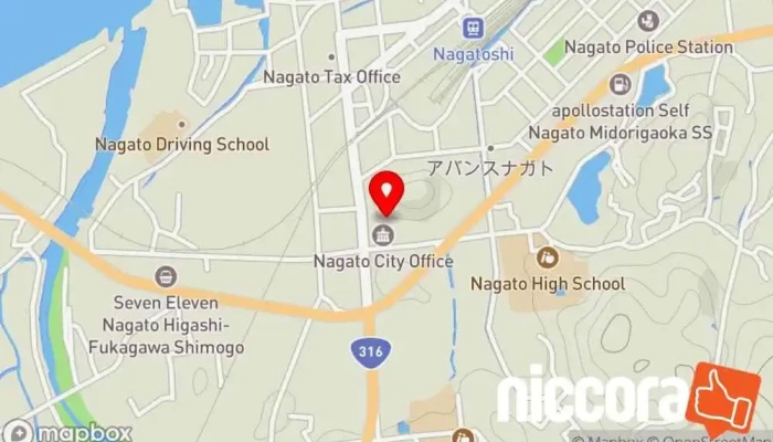 の地図 長門市  で 長門市