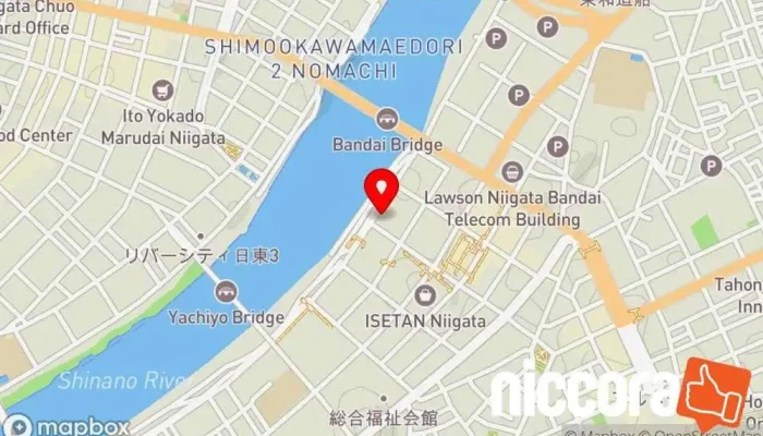 の地図 大日本ダイヤコンサルタント（株）新潟支店万代オフィス 建築設計事務所 で 新潟市