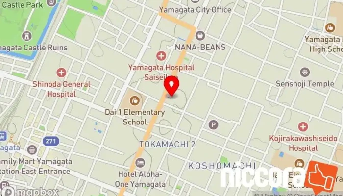の地図 帝国データバンク 山形支店 企業のオフィス で 山形市