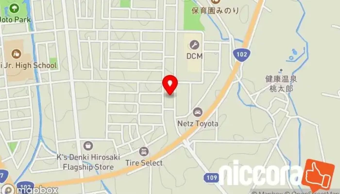 の地図 東北ITサービス株式会社 IT コンサルタント で 弘前市