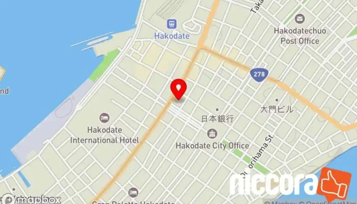 の地図 都築テクノサービス㈱ 函館オフィス パソコンショップ で 函館市