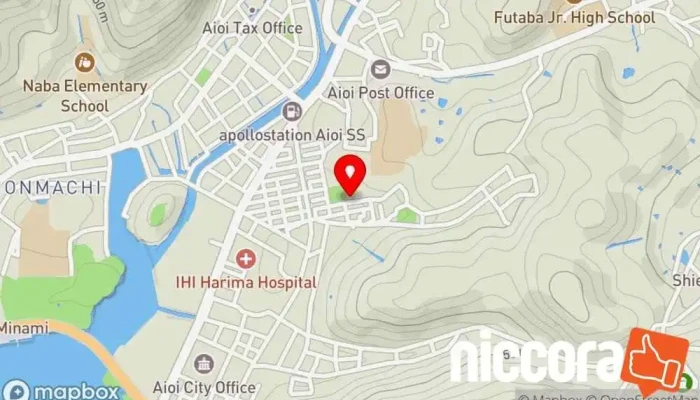 の地図 分析技術者養成支援センター AETS 企業のオフィス, 学校, 学習センター, 卸売食料品店 で 相生市