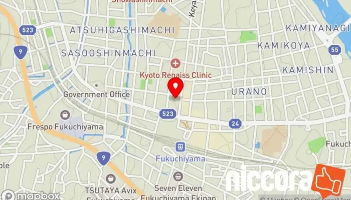 の地図 福知山駅前テストセンター コンピューター サポート、サービス で 福知山市