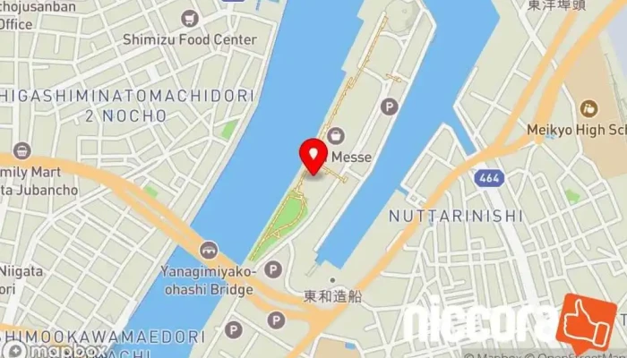 の地図 (公財)にいがた産業創造機構(NICO) 協会/組織, 公共事業請負業者 で 新潟市