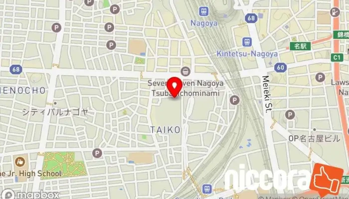 の地図 黒田設備設計 Taiko Factory -BIM研究会- 建築設計事務所 で 名古屋市