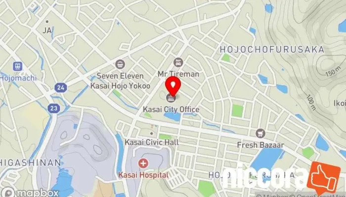 の地図 加西市役所 市役所・区役所 で 加西市