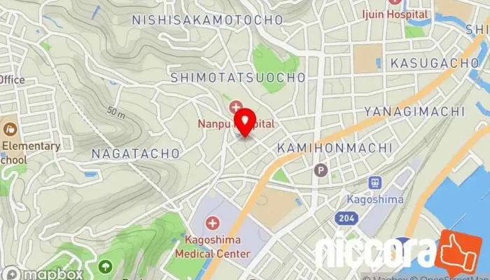 の地図 日本電通（株） 鹿児島営業所 電気通信事業者, 電気工, 電気通信エンジニアリング で 鹿児島市