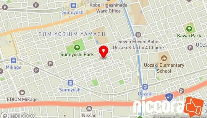 の地図 日本技術サービス株式会社 建築設計事務所 で 神戸市