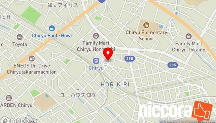 の地図 日本開発㈱ 人材派遣業 で 知立市