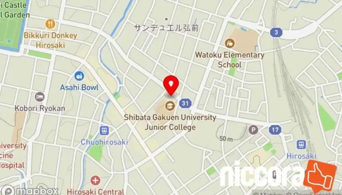 の地図 日本事務器株式会社 弘前営業所 コンピューター サポート、サービス で 弘前市