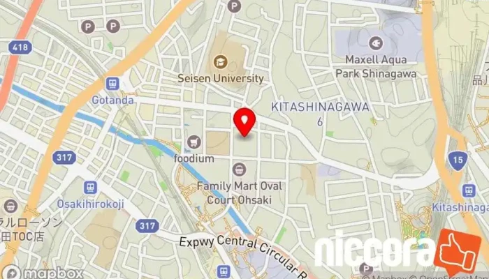 の地図 日本総合研究所 東京本社 コンサルタント, 無料診療所 で 品川区