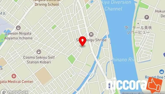 の地図 日本アイティネット(有) 通信機器販売業者 で 新潟市西区