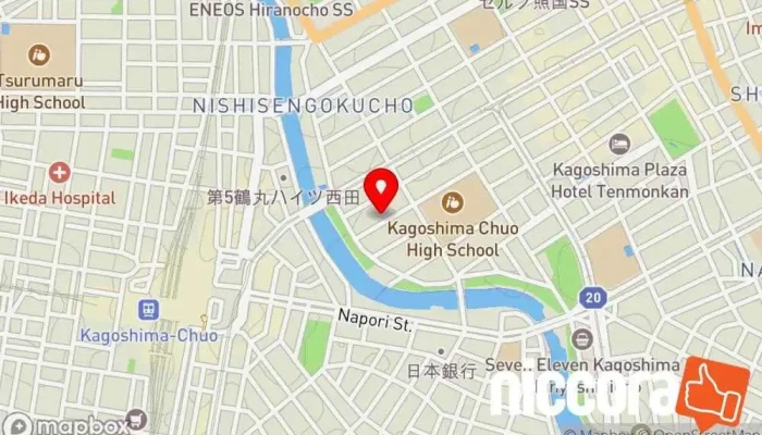 の地図 日本ＩＴ通信（株） 鹿児島支店 電子機器製造業者, 電気通信設備請負業者 で 鹿児島市