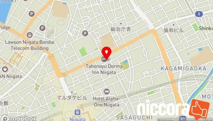 の地図 日経マシナリー(株) コンピュータ セキュリティ業, コンピューター サポート、サービス, コピー機修理業, 文具・事務用品店, オフィス家具店 で 新潟市
