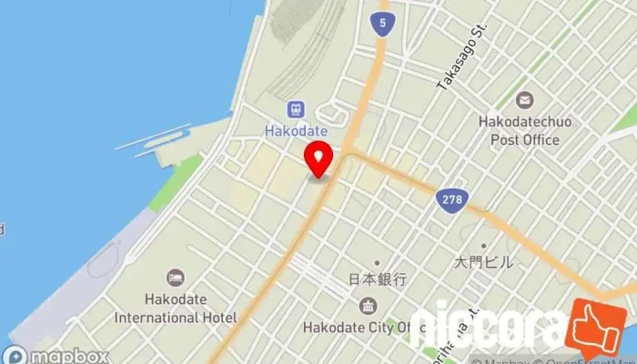 の地図 日研トータルソーシング㈱ 函館事務所 人材派遣業, 職業紹介所 で 函館市