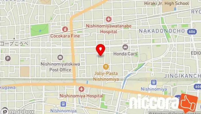 の地図 西宮商工会館本館 商工会議所 で 西宮市