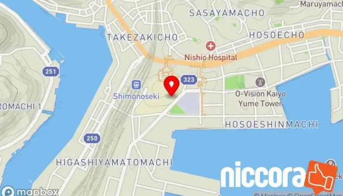 の地図 下関市移住総合窓口『住まいる下関』 市役所・区役所 で 下関市