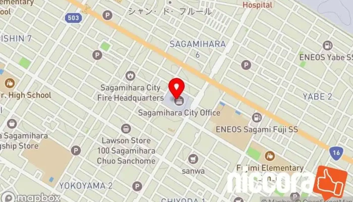 の地図 相模原市役所 市役所・区役所, 展望台 で 相模原市