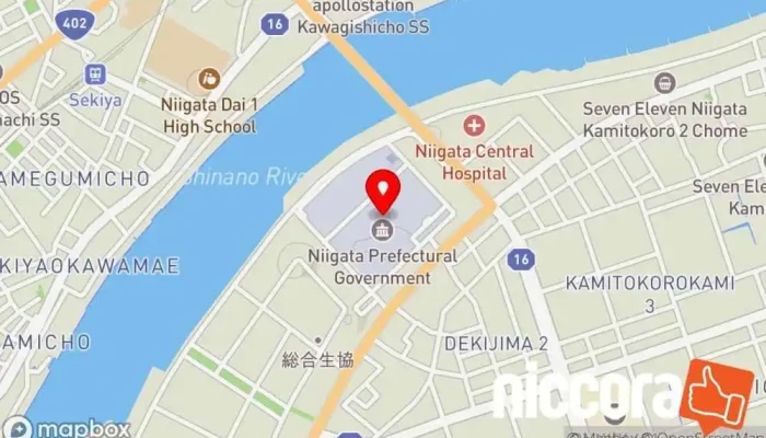の地図 新潟県知事政策局 ＩＣＴ推進課 行政デジタル化推進班・システム調整担当 県庁舎 で 新潟市