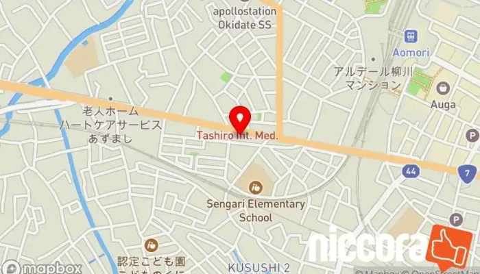 の地図 (有)東日本コンピュータ コンピューター サポート、サービス, ソフトウェア企業 で 青森市