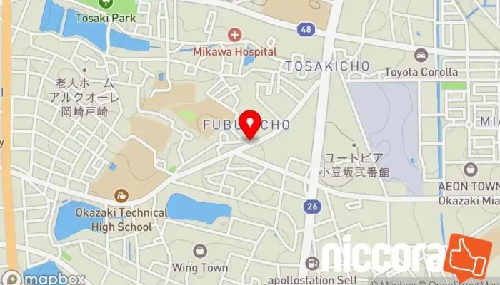 の地図 中部ビジネスシステム 文具・事務用品店, 文房具店 で 岡崎市