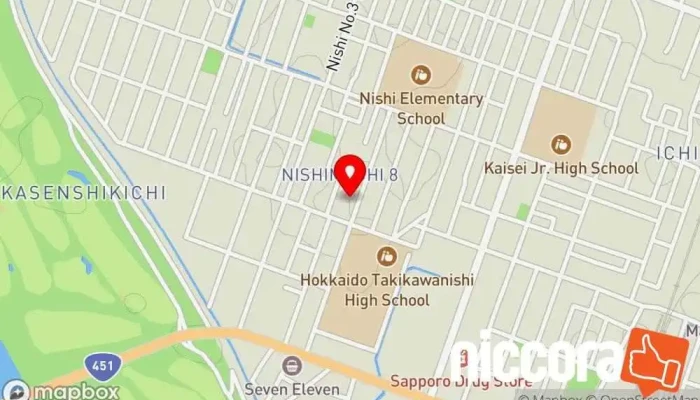 の地図 ㈱北海事務機販売 事務用品店 で 滝川市