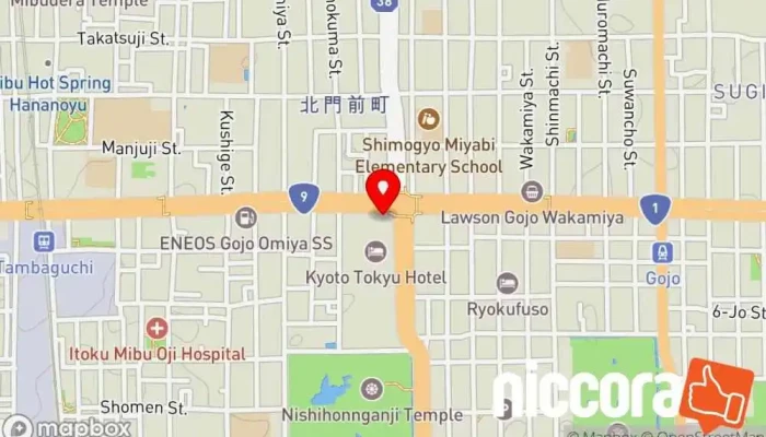 の地図 助成金制度推進センター 企業のオフィス で 京都市