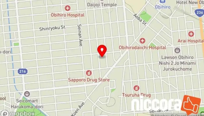 の地図 ㈱帯広土木設計 建築設計事務所 で 帯広市