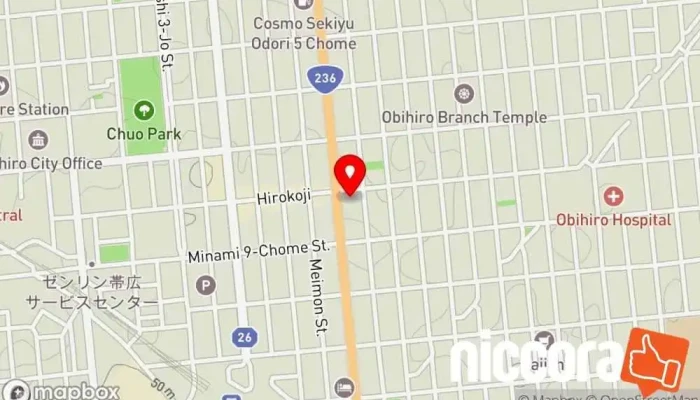 の地図 ㈱帝国データバンク 帯広支店 企業のオフィス で 帯広市
