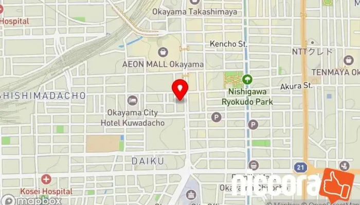 の地図 (株)帝国データバンク 岡山支店 企業のオフィス で 岡山市