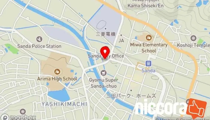 の地図 (株)日本健康経営 兵庫統括代理店 ~(株)丹商~ コンサルタント で 三田市