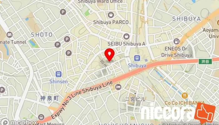 の地図 （株）日本デジタルデータ IT コンサルタント, コンピューター サポート、サービス で 渋谷区