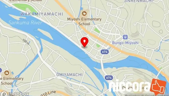 の地図 株式会社Daiju.tech インターネット マーケティング業, IT コンサルタント, パソコン修理店, パソコン専門店, コピーライティングサービス, 印刷屋, セキュリティー システム販売業者, 看板専門店, ビデオ制作サービス, ウェブ デザイナー で 日田市