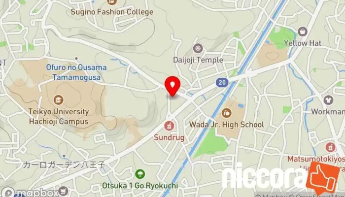 の地図 株式会社デルタトライブ ソフトウェア企業, 自動車用品店, コンピューター サポート、サービス, デジタル印刷, ウェブ デザイナー で 多摩市