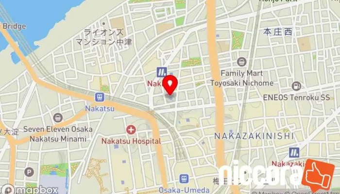 の地図 株式会社EQUATION 大阪本社 コンピューター サポート、サービス で 大阪市