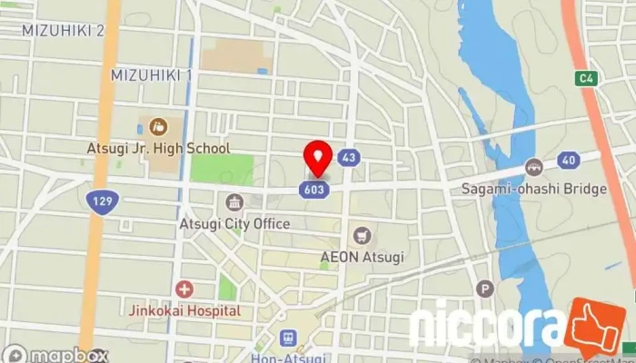 の地図 株式会社グラフィック厚木営業所 エンジニアリング コンサルタント, 建築設計事務所, 企業のオフィス, 測量士 で 厚木市