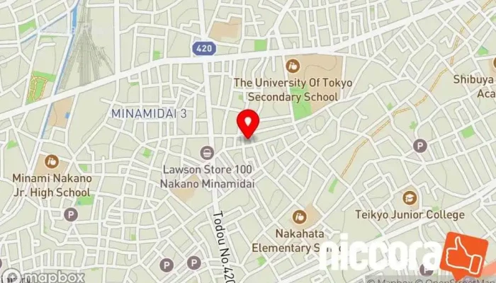 の地図 株式会社コントラスト IT コンサルタント で 中野区