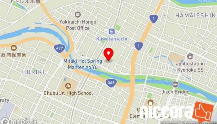 の地図 株式会社オルテクス 電子機器会社, 企業のオフィス, 電気機器設置サービス で 四日市市