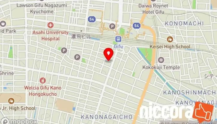 の地図 株式会社サイバーインテリジェンス インターネット マーケティング業, IT コンサルタント, ウェブ ホスティング会社, ウェブ デザイナー で 岐阜市