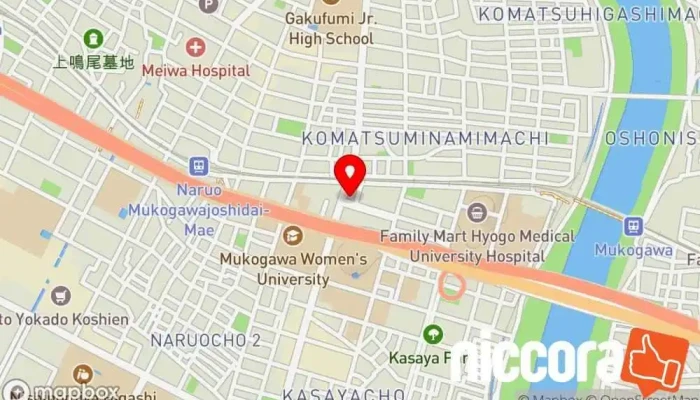 の地図 （株）西日本測量設計コンサルタント 土地測量士 で 西宮市
