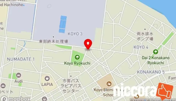 の地図 ㈱アイティコワーク 企業のオフィス で 八戸市