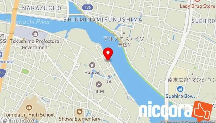 の地図 (株)ＡＮＤ IT コンサルタント, 企業のオフィス で 徳島市