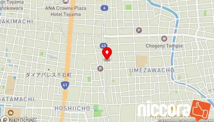 の地図 （株）チューエツ 印刷業者 で 富山市