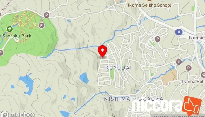 の地図 （株）イーコンプレス インターネット サービス プロバイダ で 生駒市